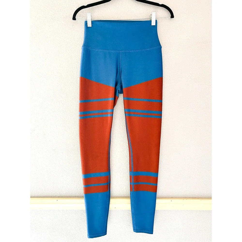Alo Yoga Highwaist Airlift‎ Airbrush Leggings in Cobalt Marathon Size Medium